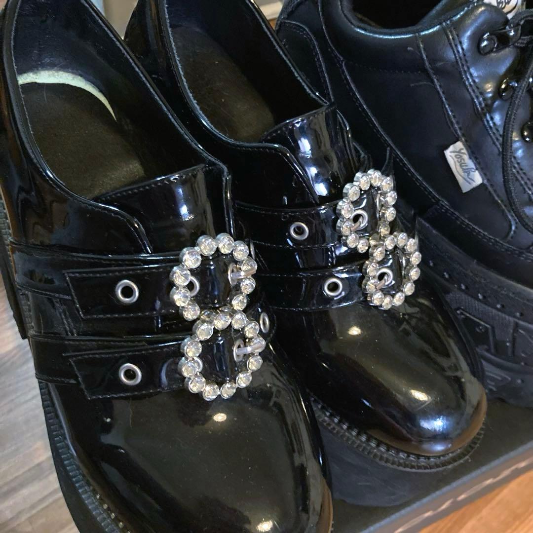 BUBBLES ダブルバックルシューズ YOSUKE 厚底　レースアップ