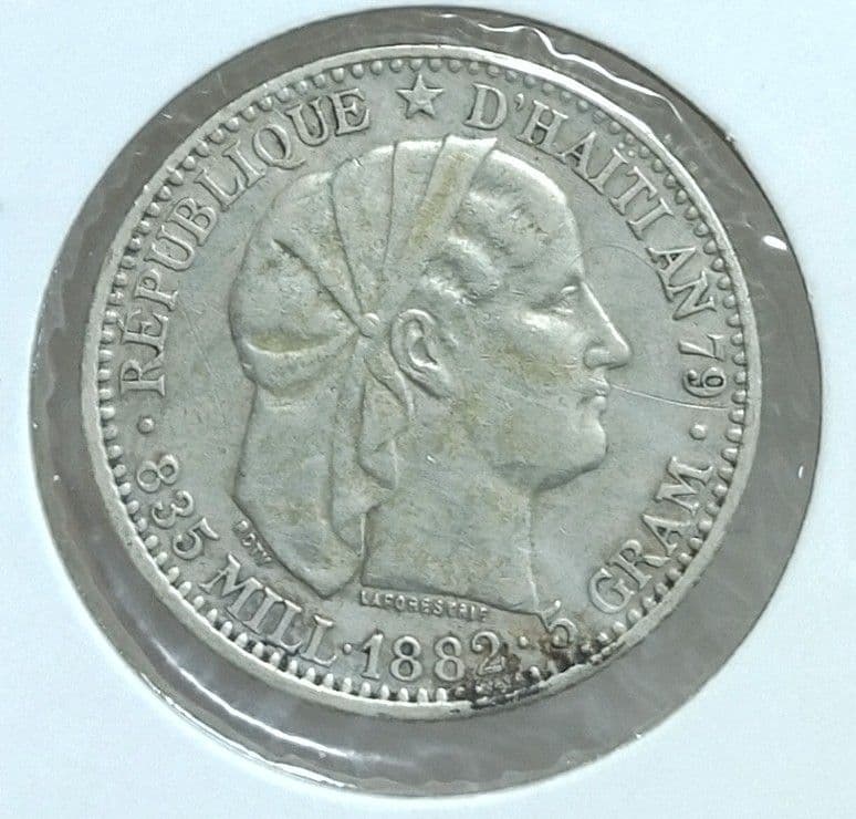 ハイチ 銀貨　1882年
