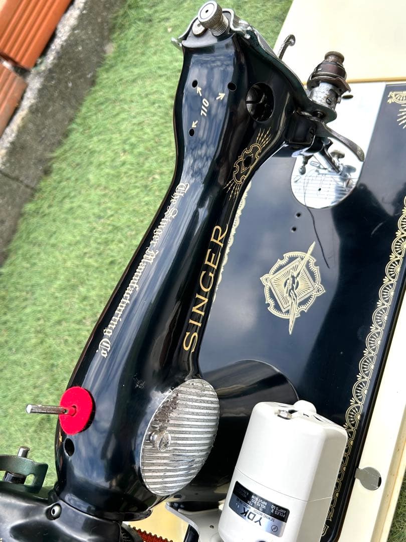 SINGER シンガー　縫えるアンティークミシン　モーター付き