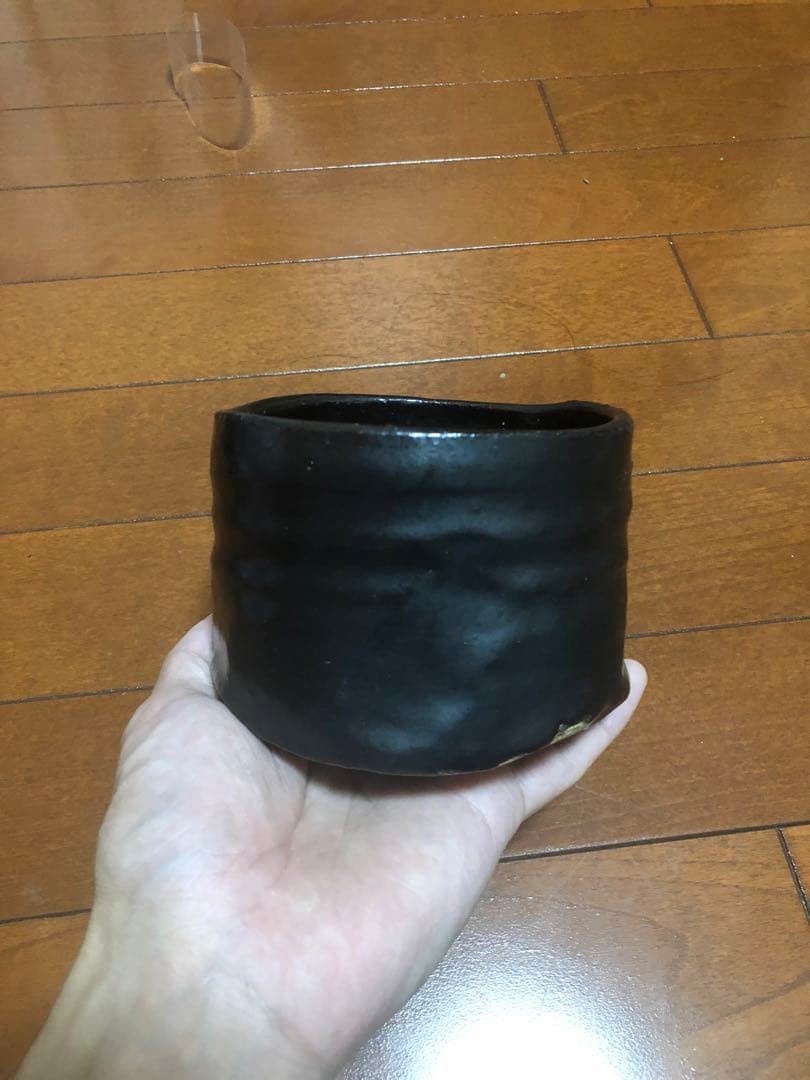古瀬戸　茶碗　引出黒