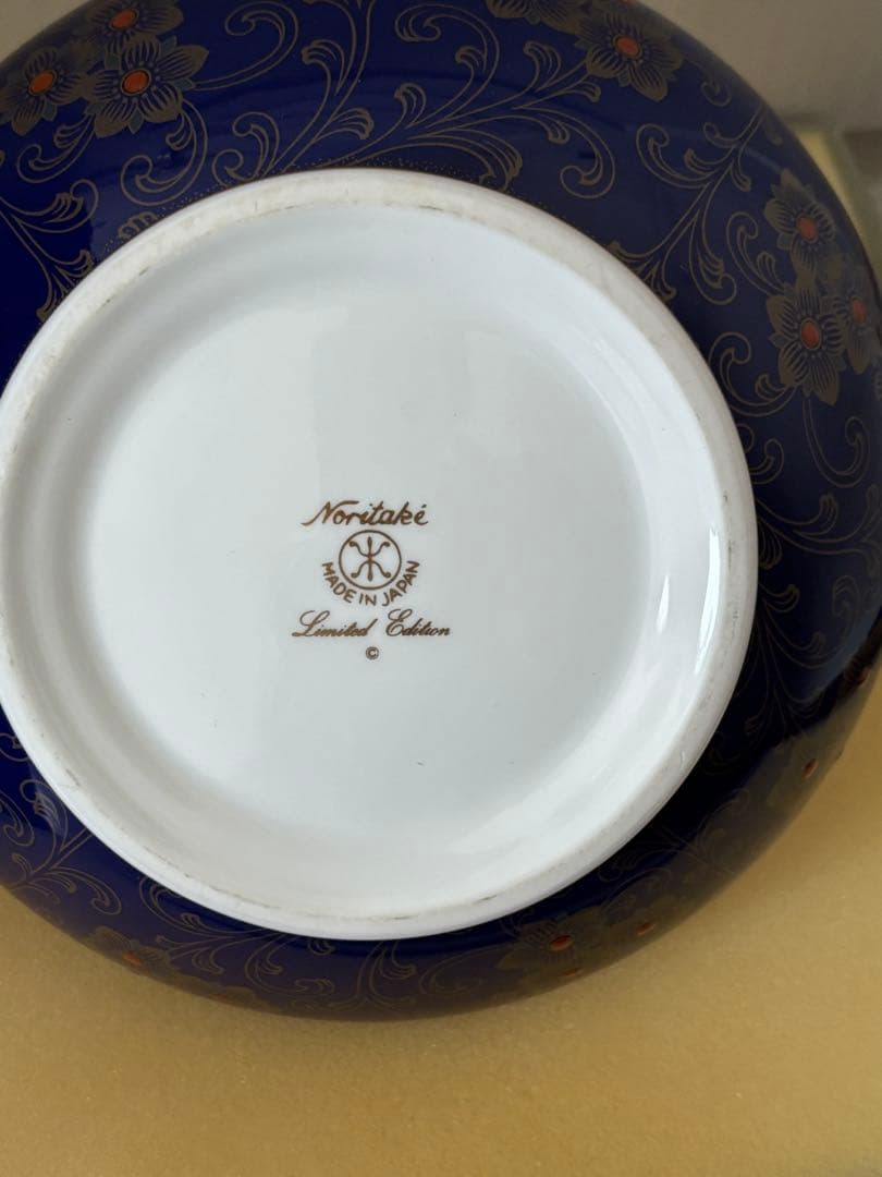 Noritake 美術品　花瓶　瑠璃金彩葡萄盛　52922 希少品　共箱付　美品
