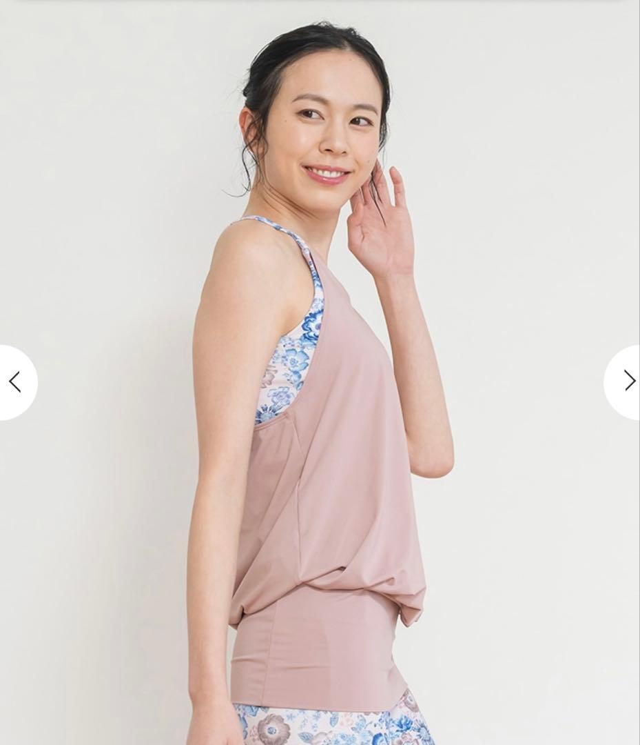 えみ　　新品　【SUKALA】エンブロイダリープリントカバーキャミソール