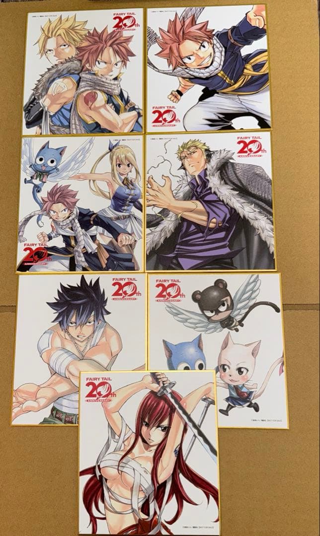 FAIRYTAIL フェアリーテイル 20周年 特典 ミニ色紙 セット
