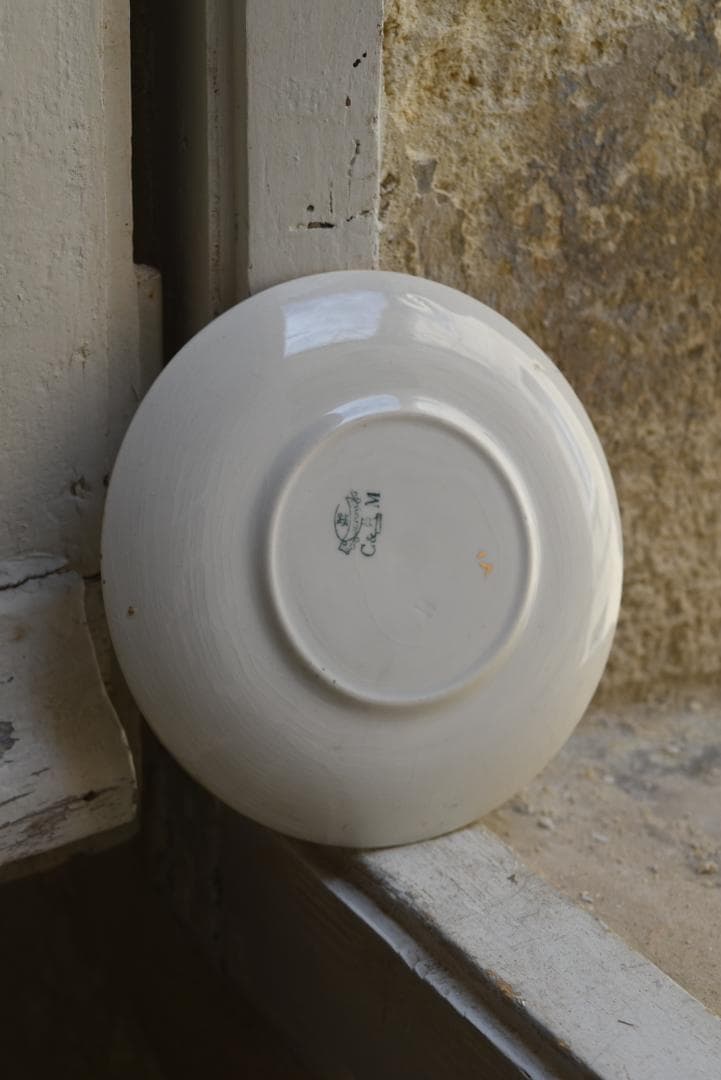 美品クレイユモントロー　ミュゲ　すずらん皿　プレート　フランスアンティーク