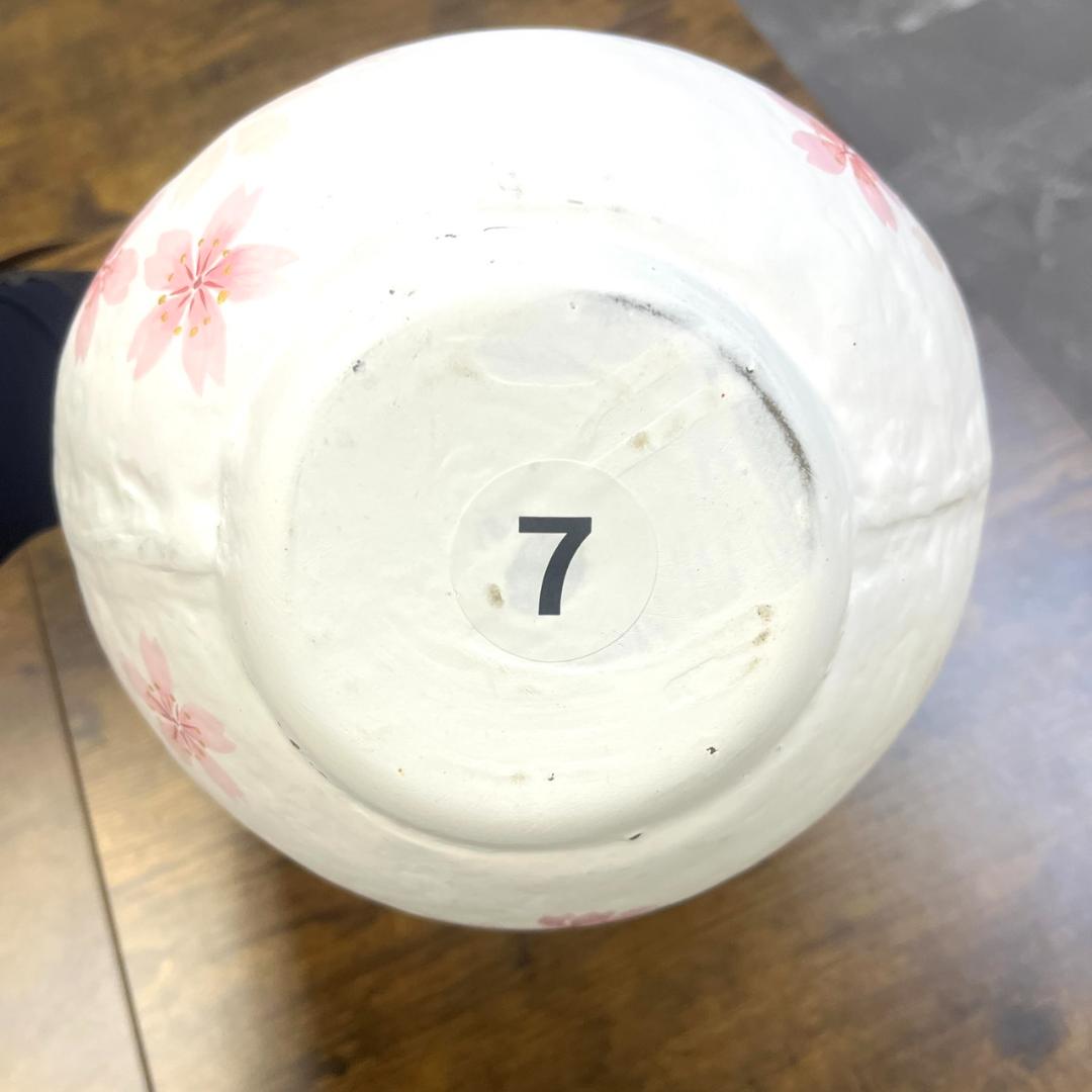 花筆工房作成 アートダルマ 桜柄 7号 職人手作り 花咲かすだるま 縁起物 置物