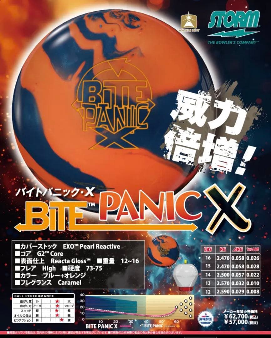 プラグ済み　ストーム　バイトパニックX 15ポンド