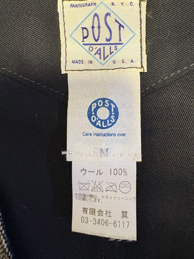 美品POST O'ALLS (ポストオーバーオールズ) ロイヤルトラベラー　M