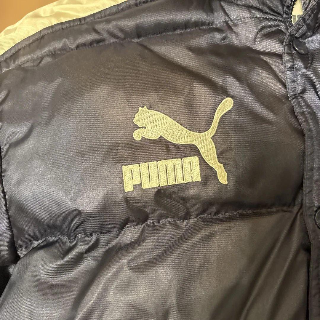 PUMA フード付きベンチコート ネイビー