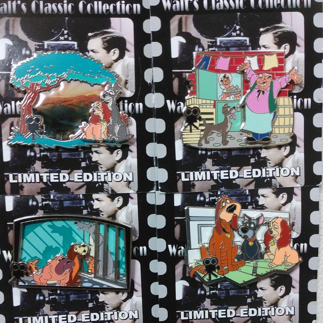 新品未使用品!! 海外Disney LE レディ＆トランプ ディズニーピンバッジ