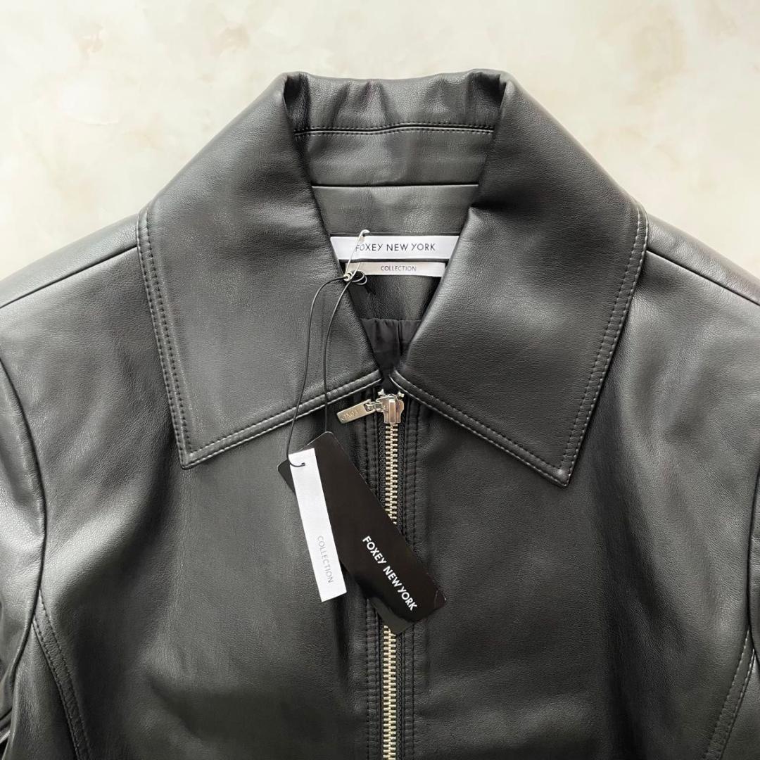 【新品】FOXEY NEW YORK ライダースジャケット シングル　38 M