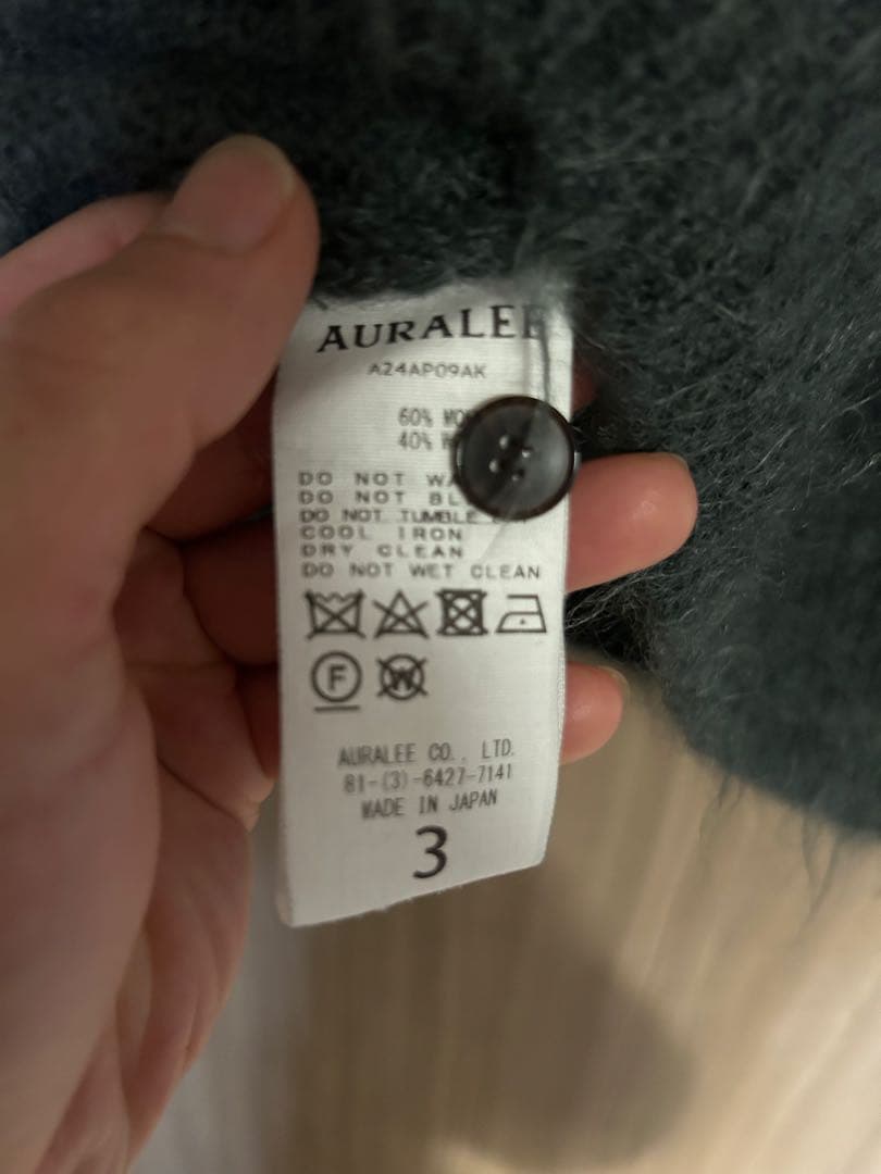 キス　オーラリー　モヘアニット　ポロシャツ　ニットポロ