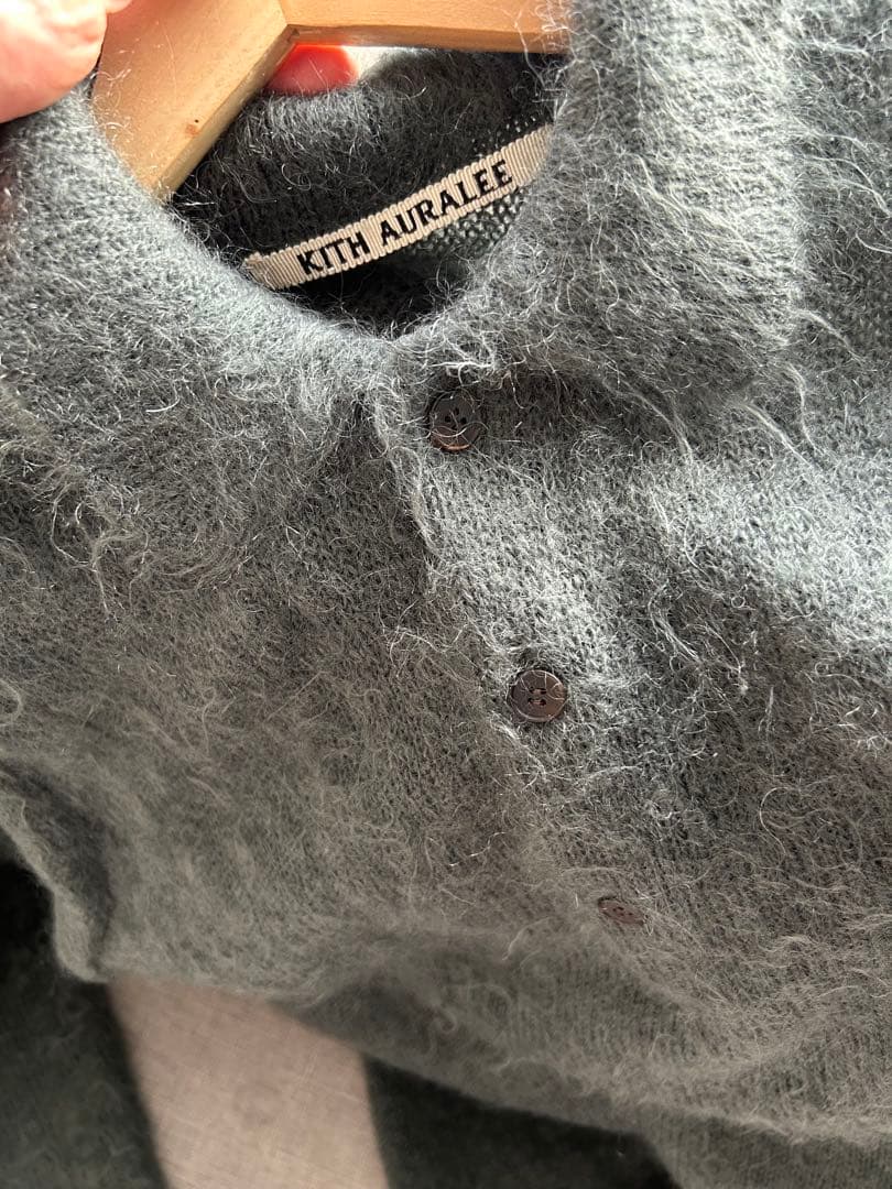キス　オーラリー　モヘアニット　ポロシャツ　ニットポロ
