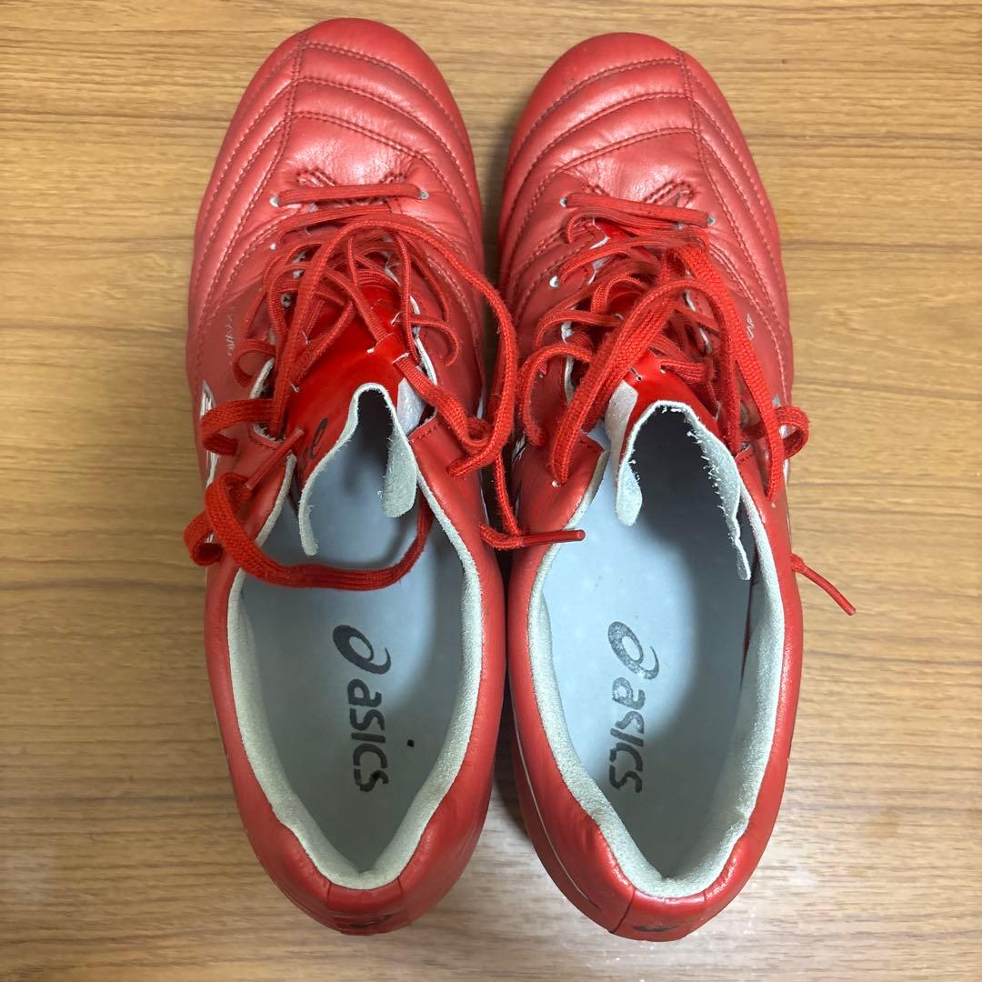 asics サッカーシューズ スパイク レッド