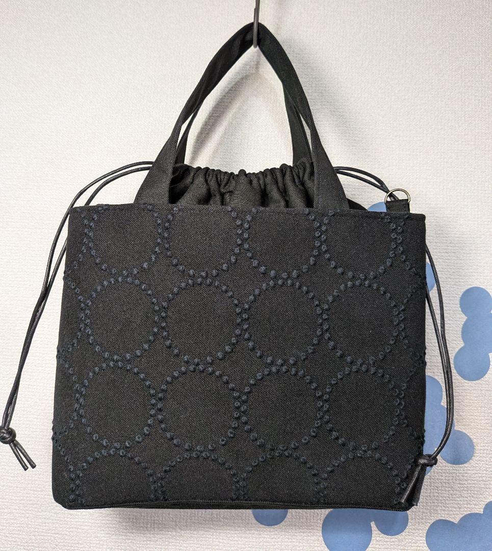 あおり巾着トートバッグ×ミナペルホネン