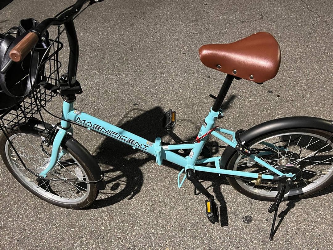 MAGNIFICENT 折りたたみ自転車 水色