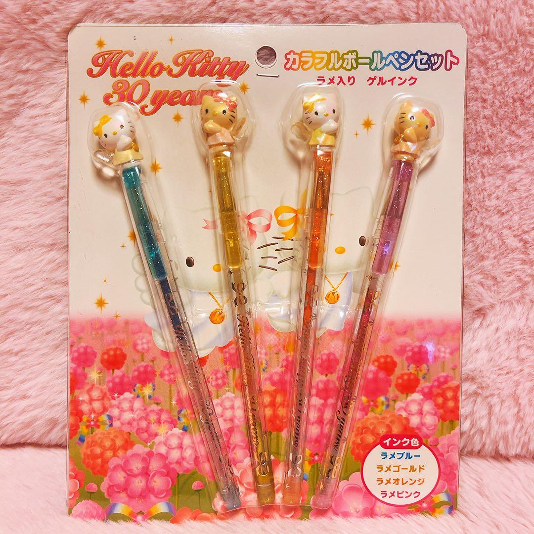 希少レア　ハローキティ　ミミィ 30 years カラーペンセット　エンジェル