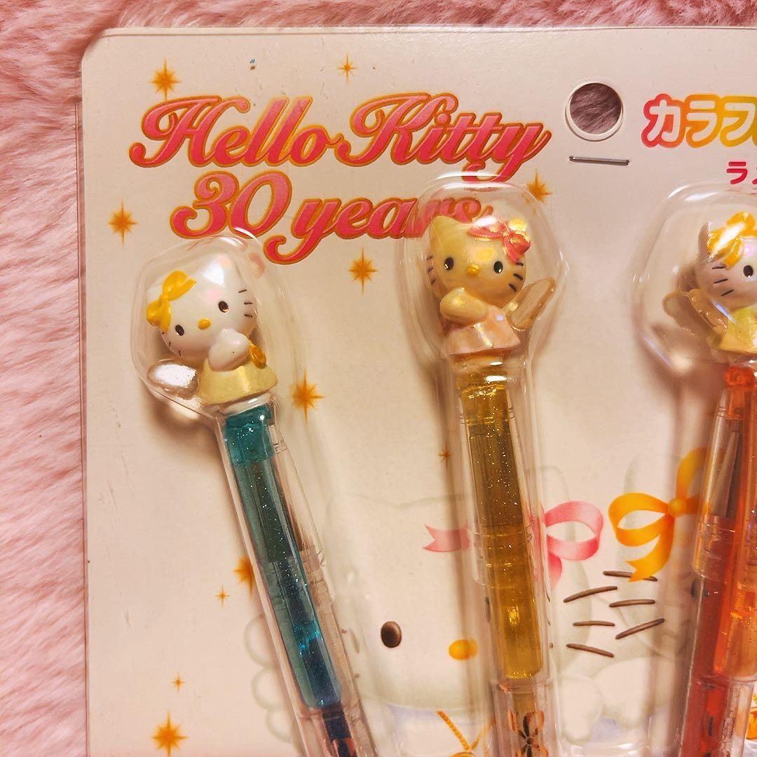 希少レア　ハローキティ　ミミィ 30 years カラーペンセット　エンジェル