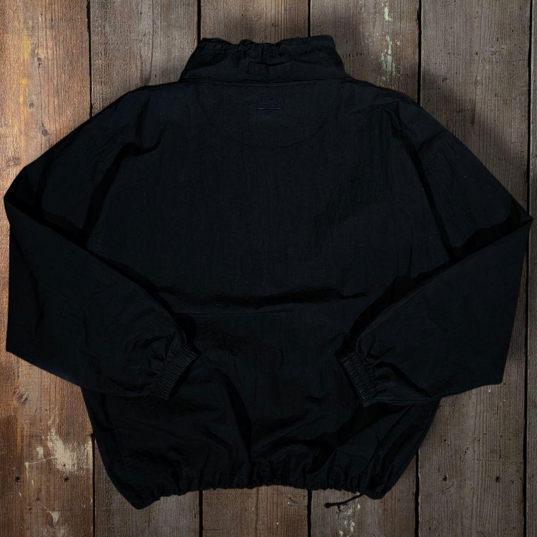 90s　モックネック　ナイロンプルオーバー　アイオワ州　カレッジプリント　裾絞り