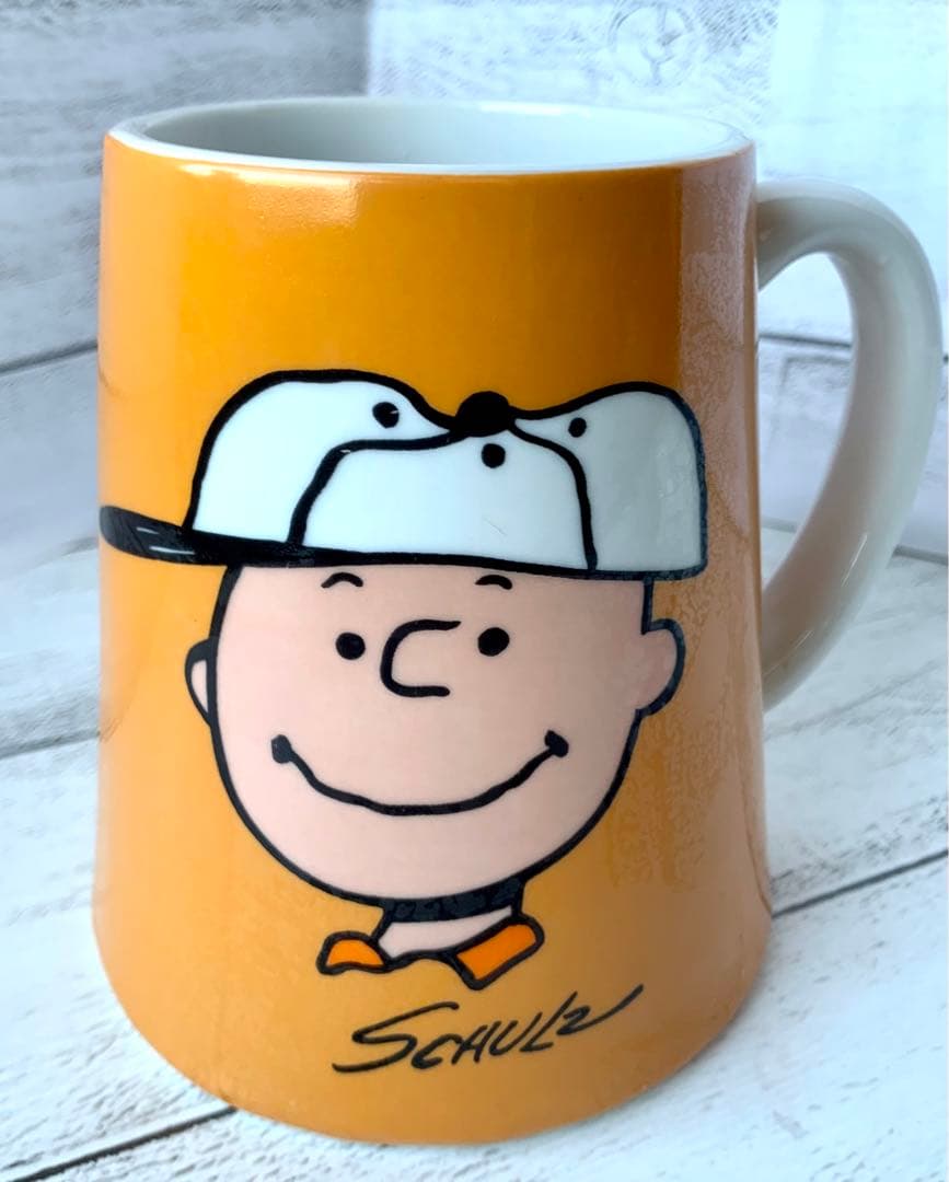 Schmid製　チャーリーブラウン　オルゴール　マグカップ　スヌーピー
