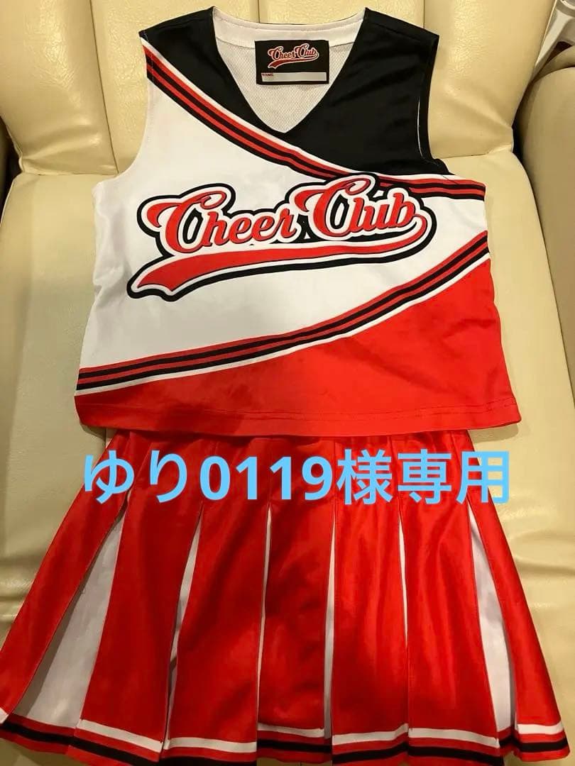 リボン付きチアクラブユニフォーム上下Mセット