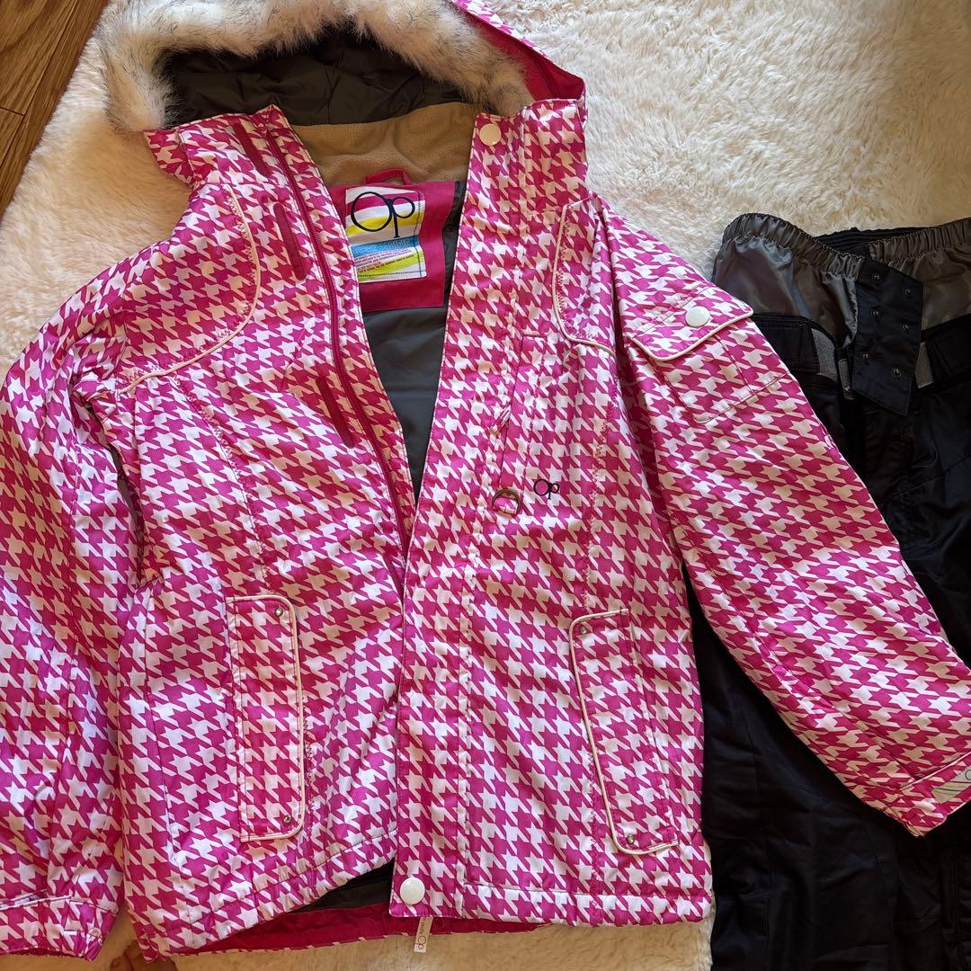 op スノーボードウェア ピンクと白