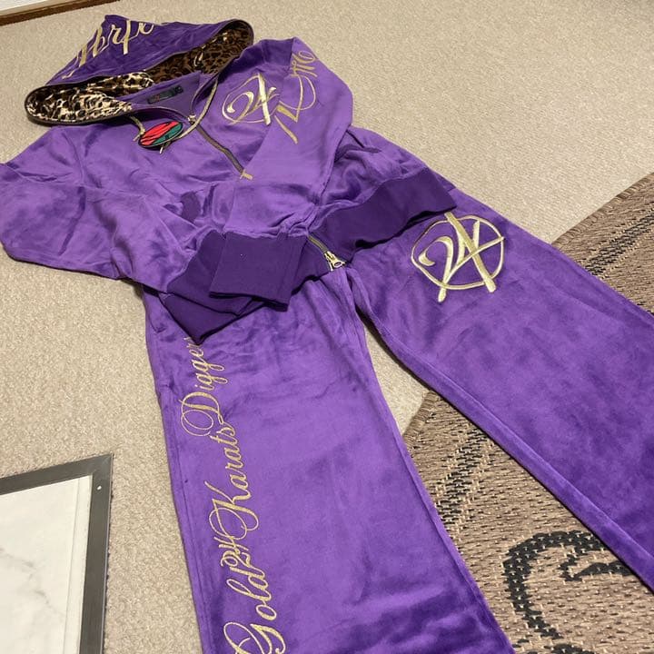 EXILE 24karats セットアップ ジャージ タカヒロ 刺繍 パープル