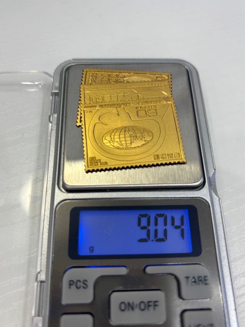 希少　松本徽章工業　純金　金属工芸品　9g 純金×純銅　切手　K24