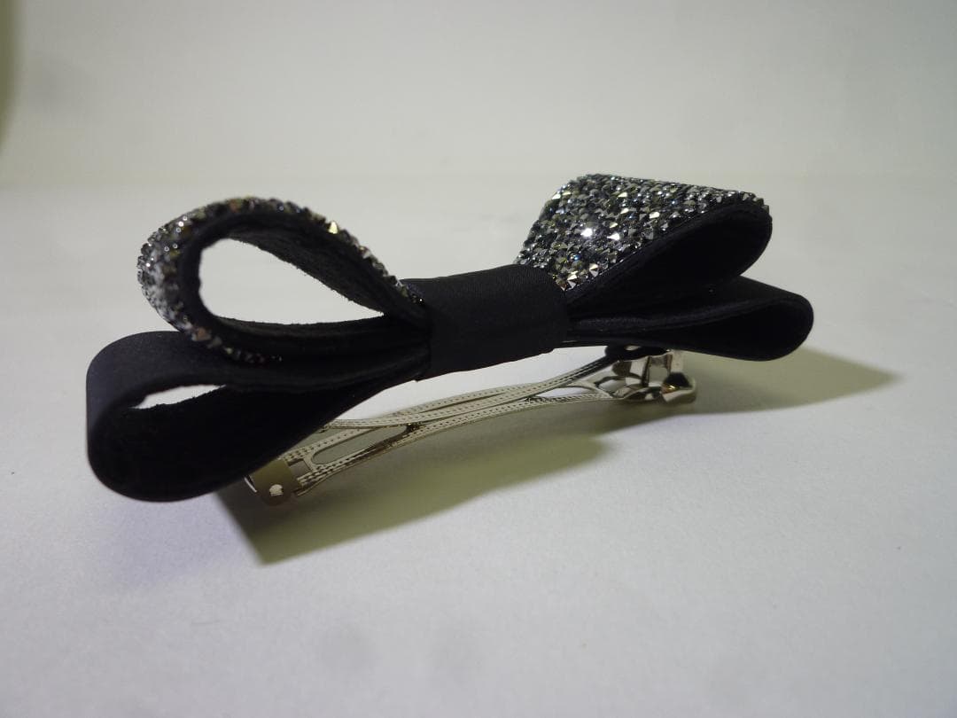 コンプレックスビズ　バレッタ　リボン　ブラック