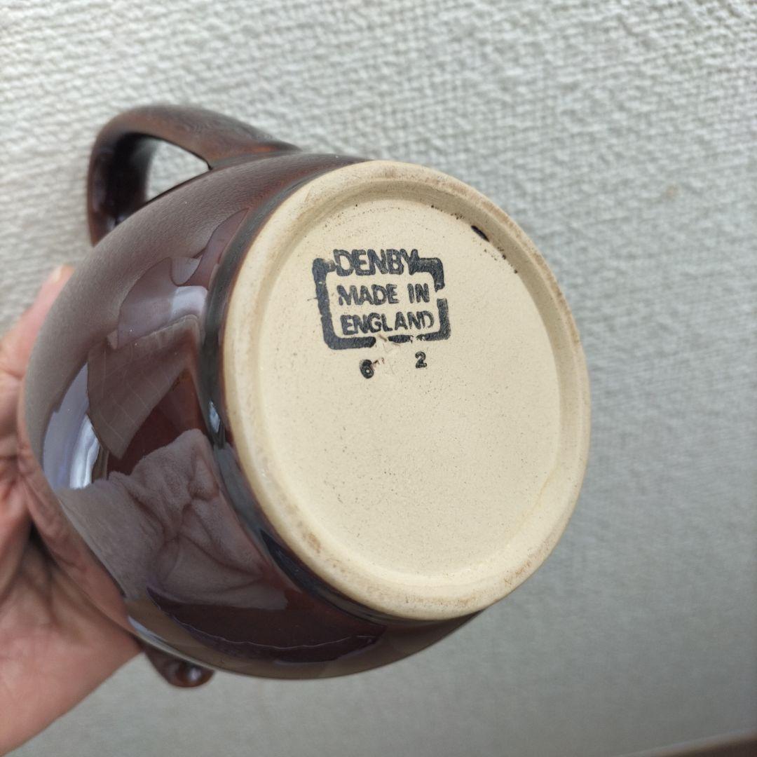 イギリス　ビンテージ　denby コーヒーポット　＆　クリーマー
