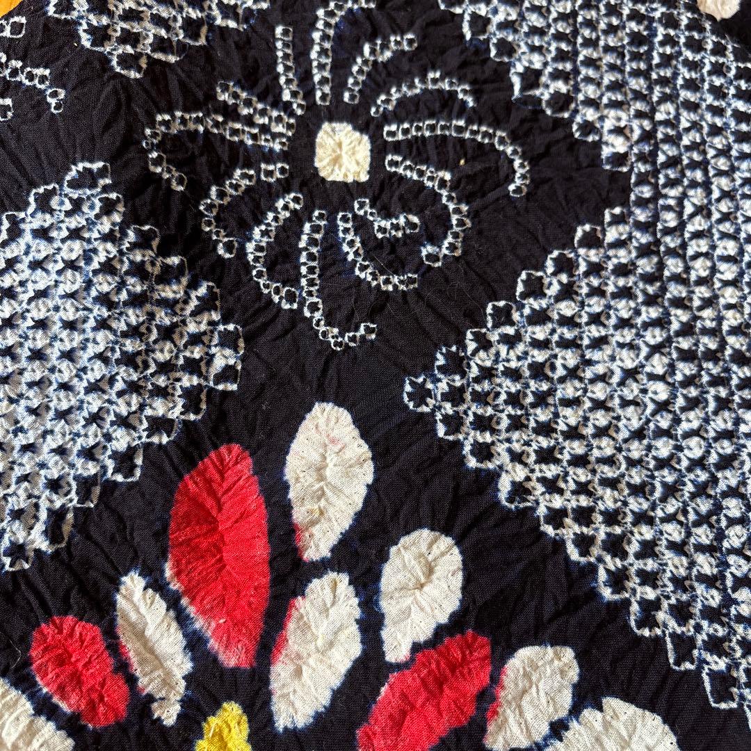 有松絞り　浴衣　美品　花火