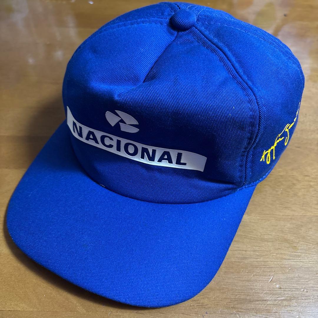 アイルトンセナ 帽子 ナシオナル キャップ ブルー