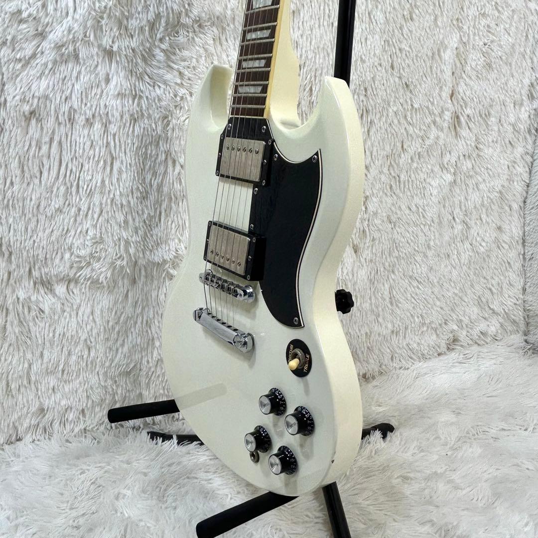 Bacchus BSG-480 オールマホガニー SGタイプ ホワイト