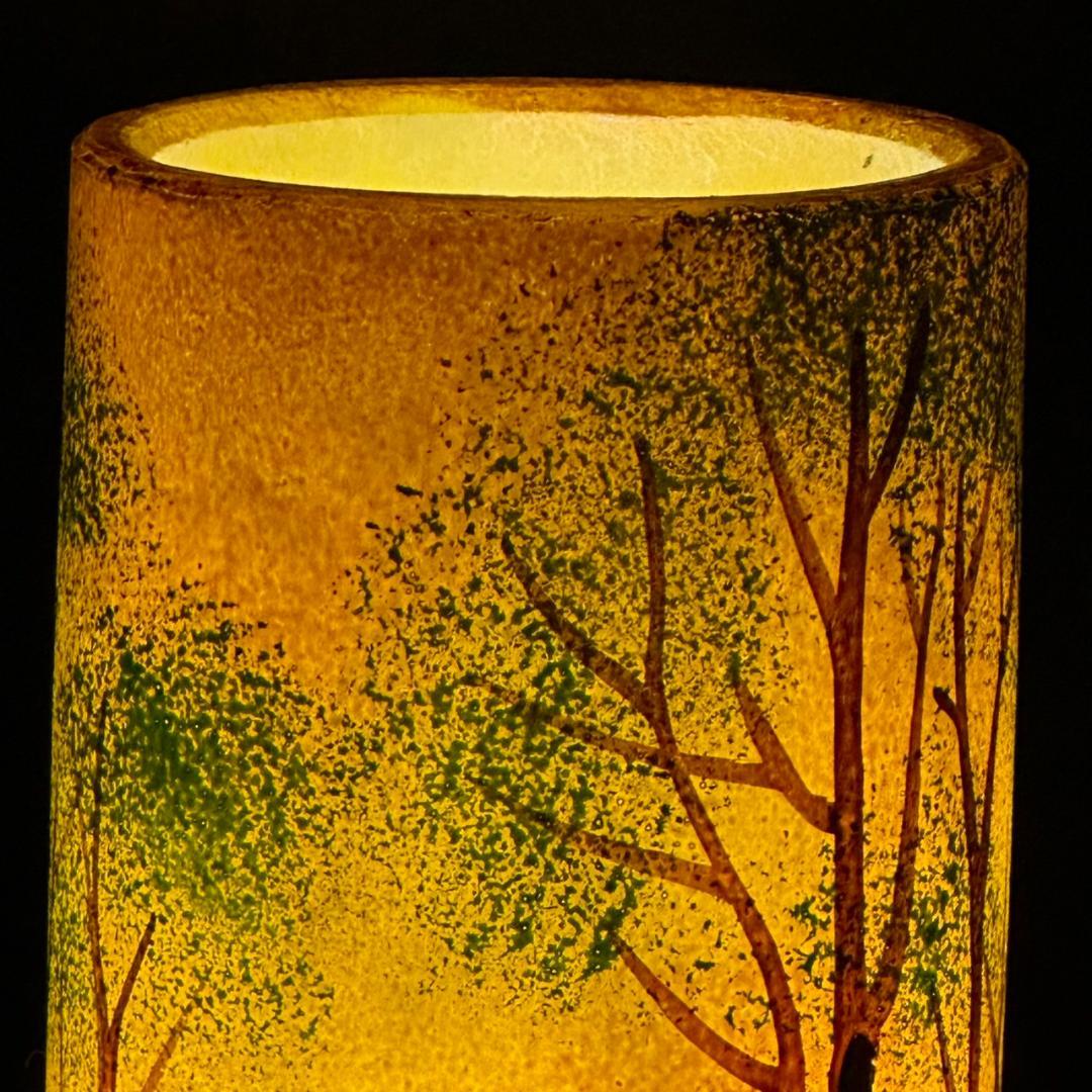 ドームナンシー 筒型 大　卓上証明　高さ22cm 被せガラス　アンテルカレール