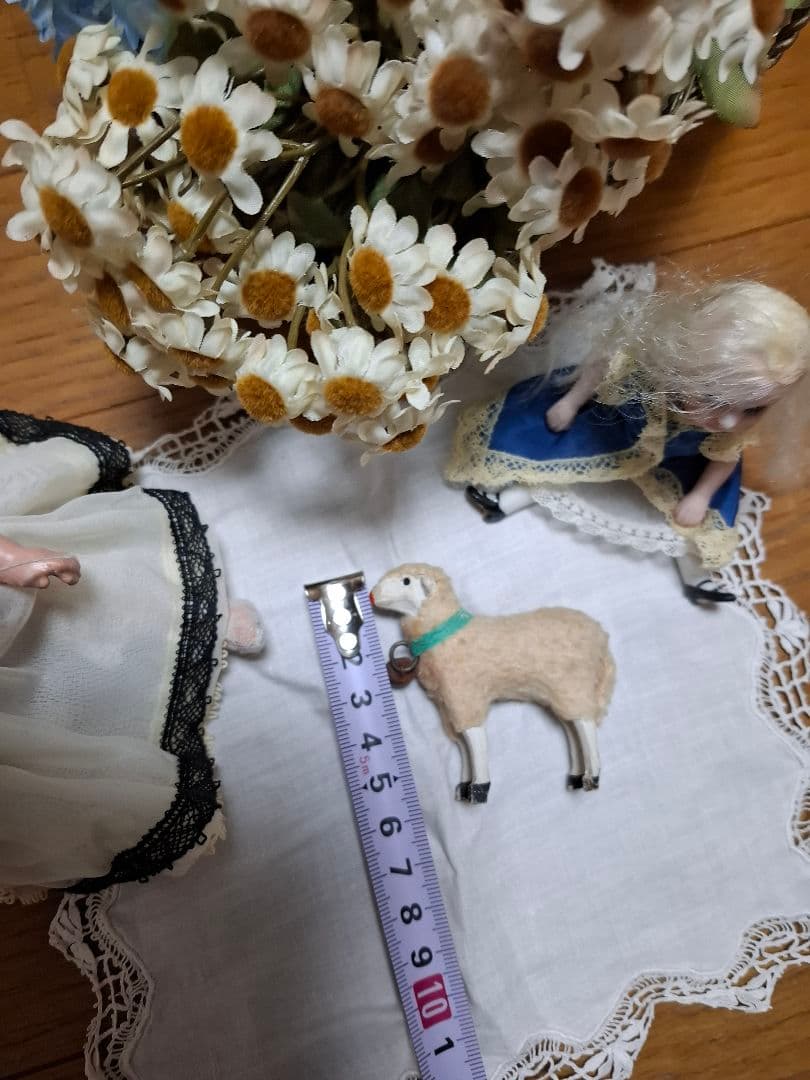 アンティーク★ミニョネット★チャイナヘッドドール★ペグドール★羊ヒツジ★ジュモー