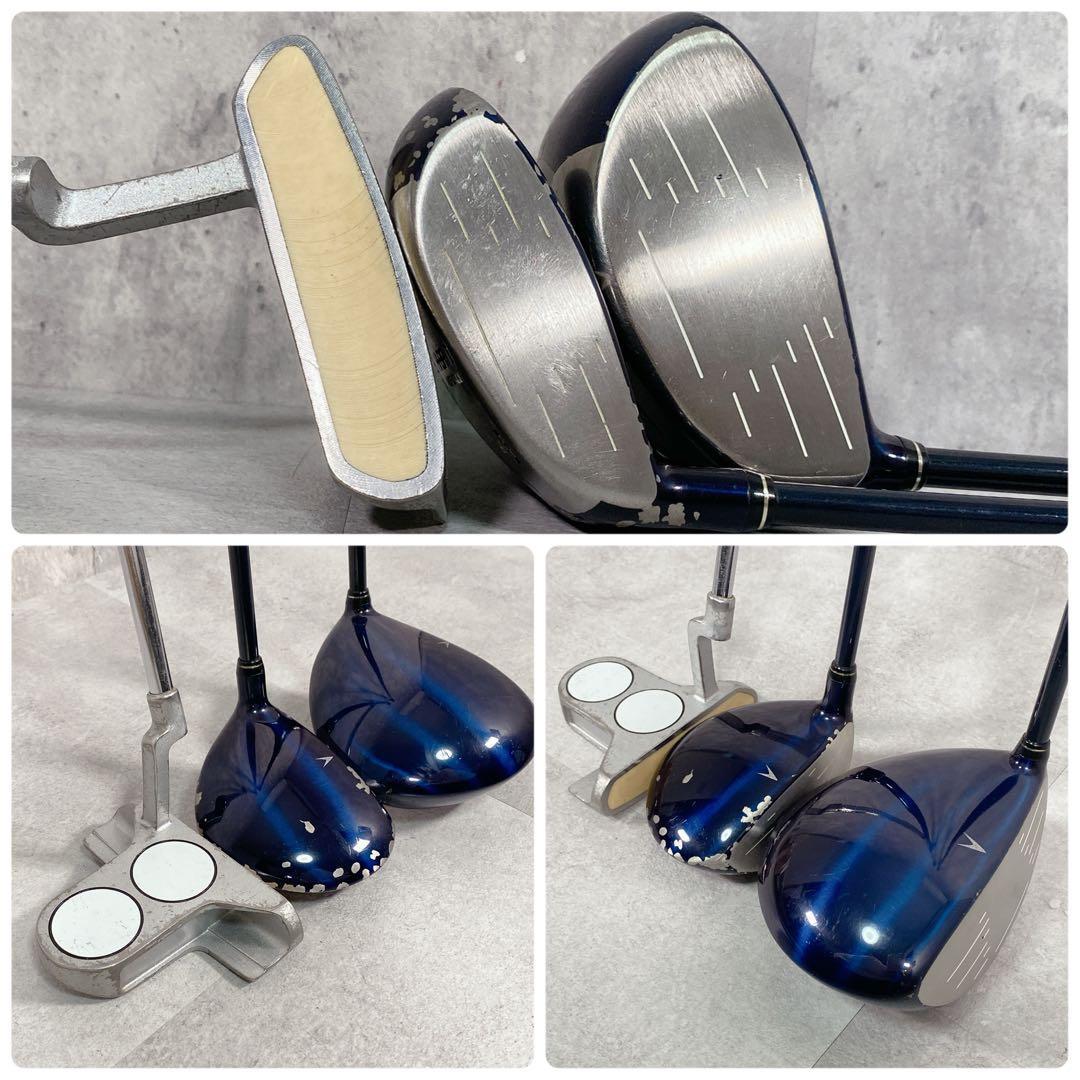 V599 キャロウェイ 他 メンズ ゴルフ クラブ フルセット 水色 白 入門