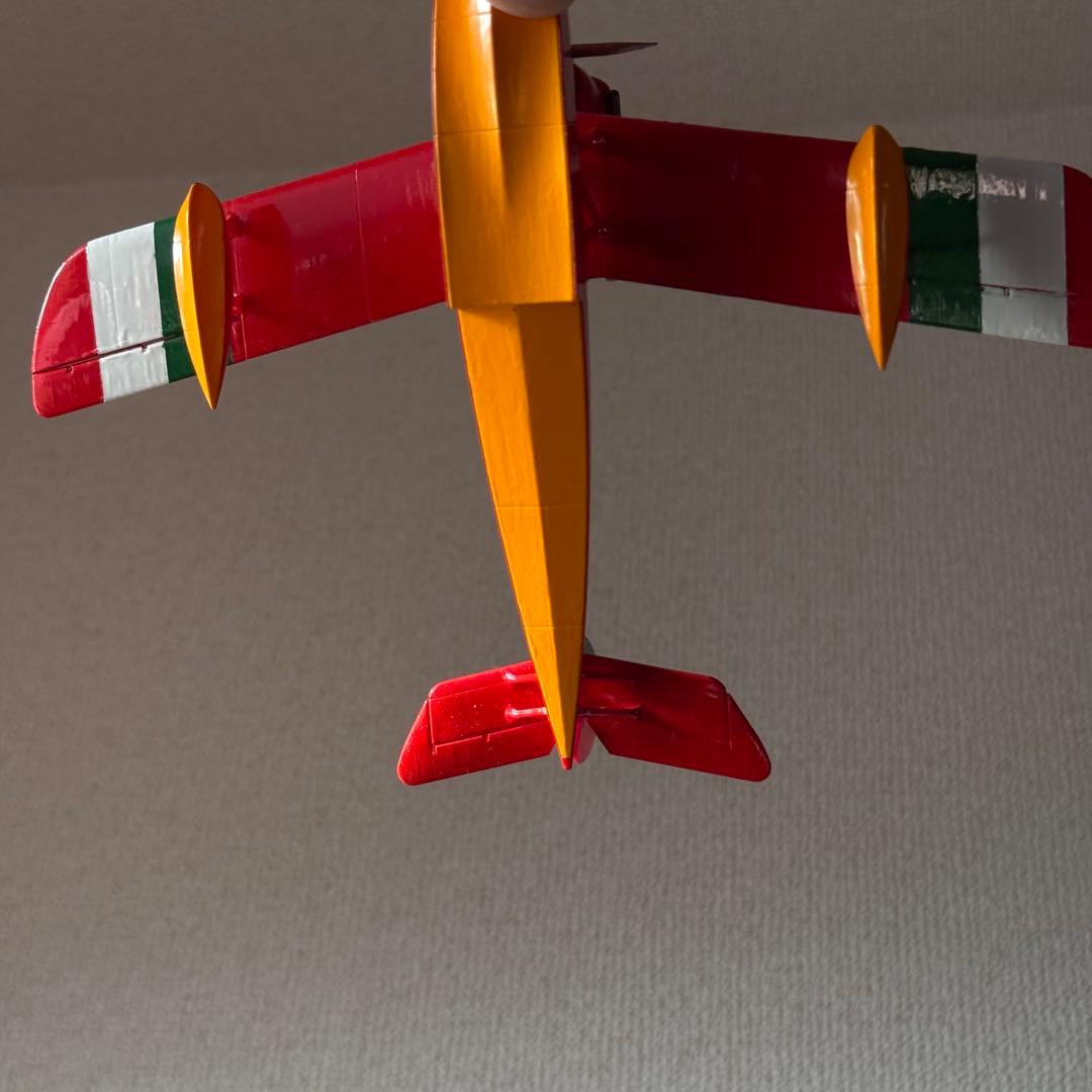 Savoia 1/48 ジブリ 紅の豚　サボイア　プラモデル　自作　筆塗り