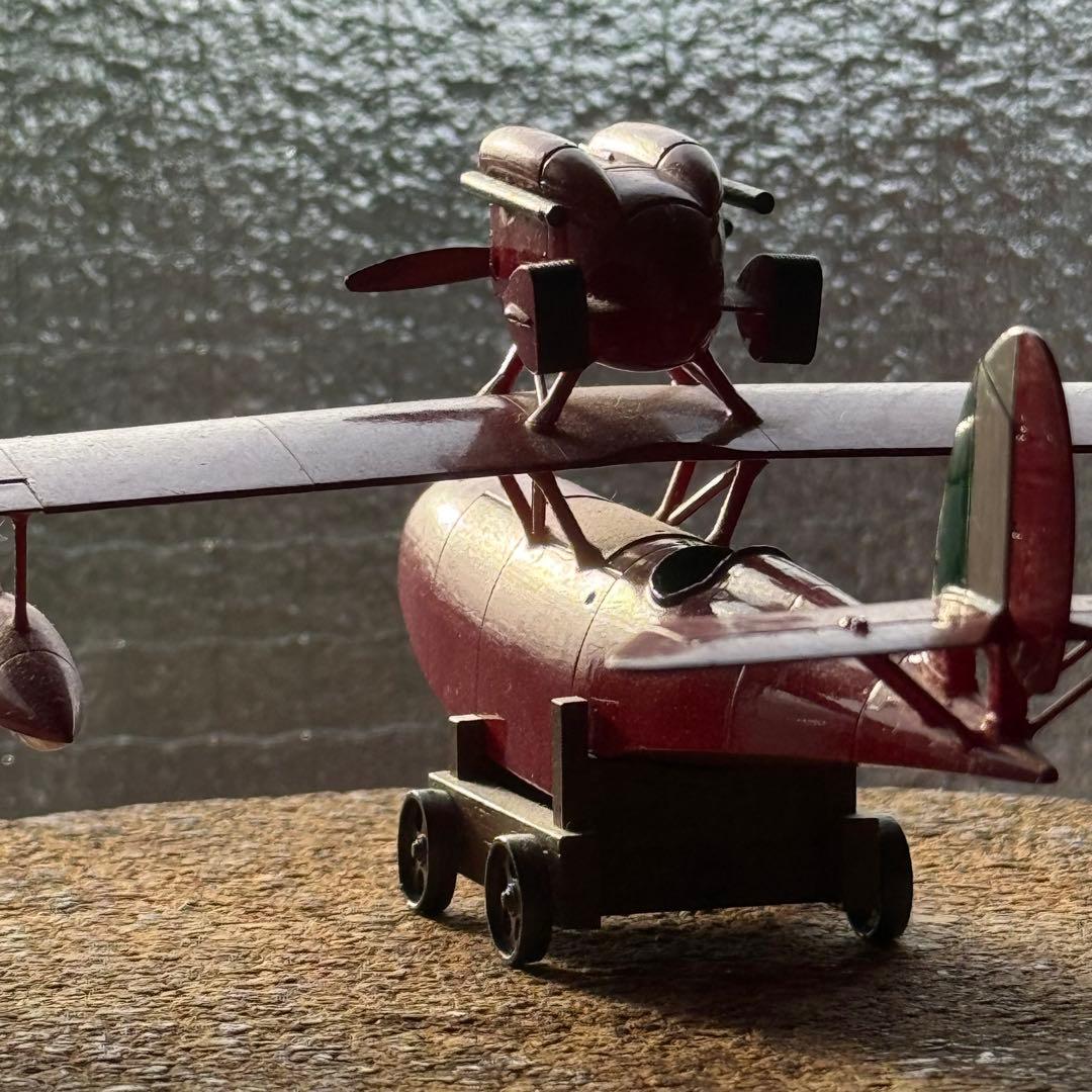 Savoia 1/48 ジブリ 紅の豚　サボイア　プラモデル　自作　筆塗り