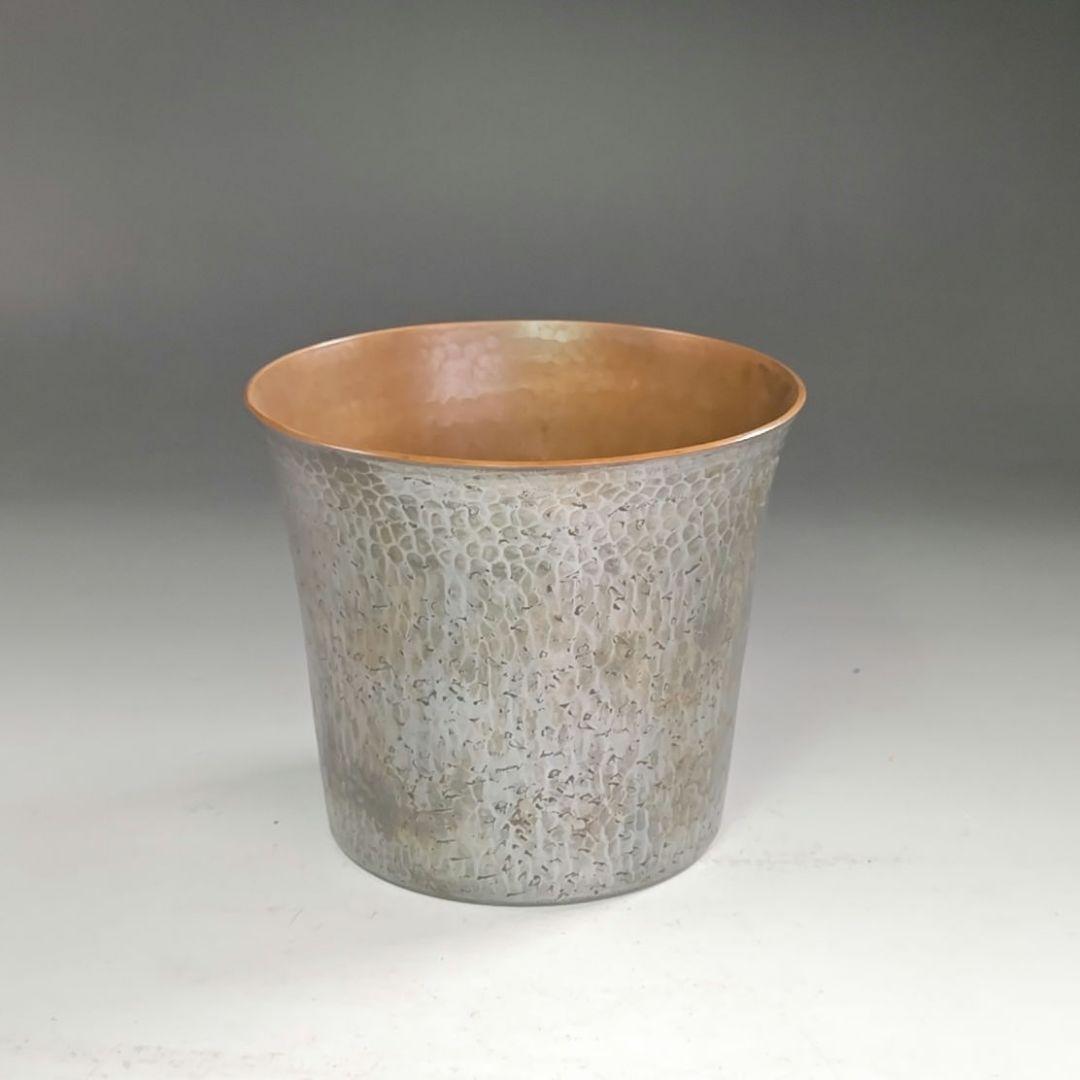 ウ285 健水『玉川堂』『銀古味　銅製健水　こぼし　共箱』茶道具