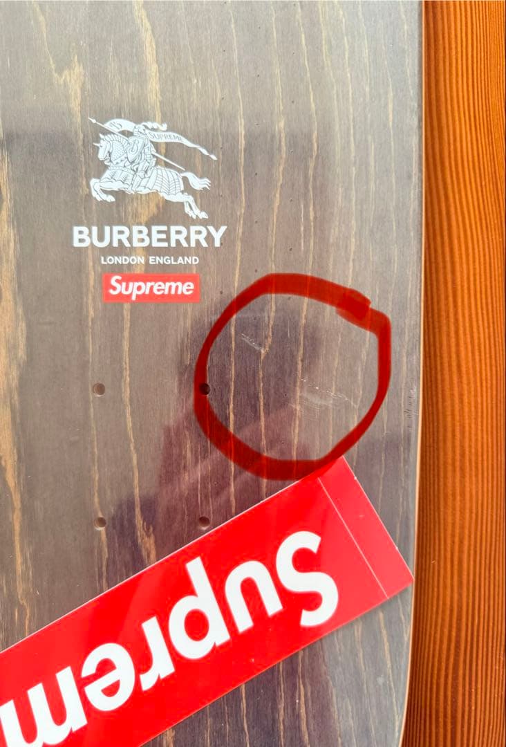 シュプリーム×バーバリー Supreme チェック柄デッキ スケボー 新品未使用