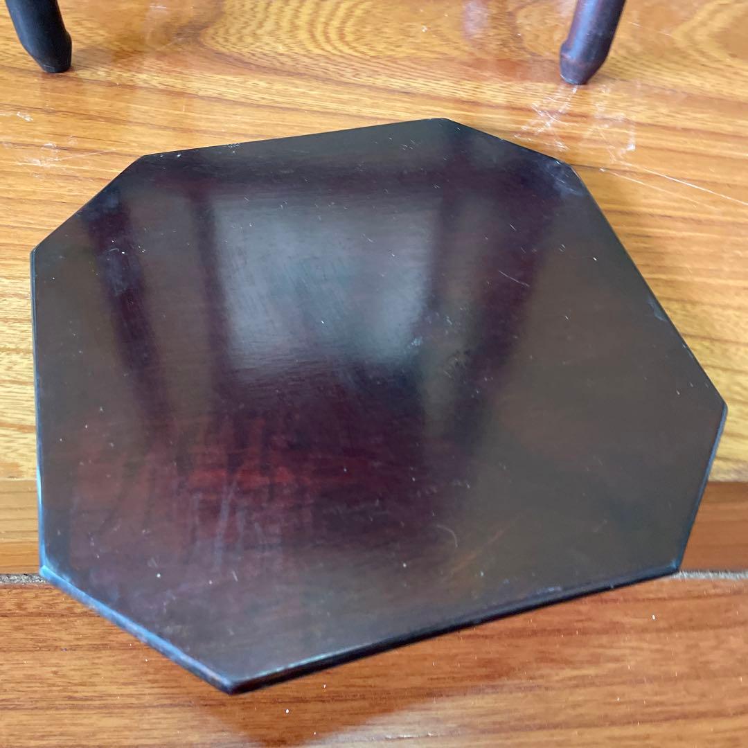 アジアンインテリア 中国上海 黒檀サイドテーブル 懸崖 花台 盆栽台 ビンテージ