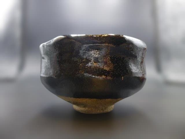 楽吉左衛門　六代　左入　黒茶碗／楽吉左衛門　十三代　惺入極め箱／仕覆