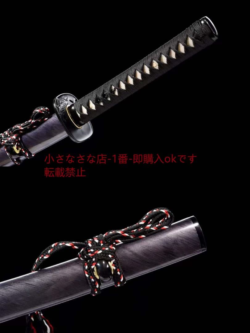 T10小烏丸焼刃三色研磨『黒爵侍』古兵器 武具 刀装具 日本刀 模造刀