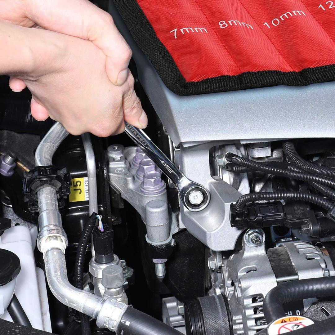 スパナ 7本組 コンビネーションレンチセット ラチェットレンチ 両用ヘッド