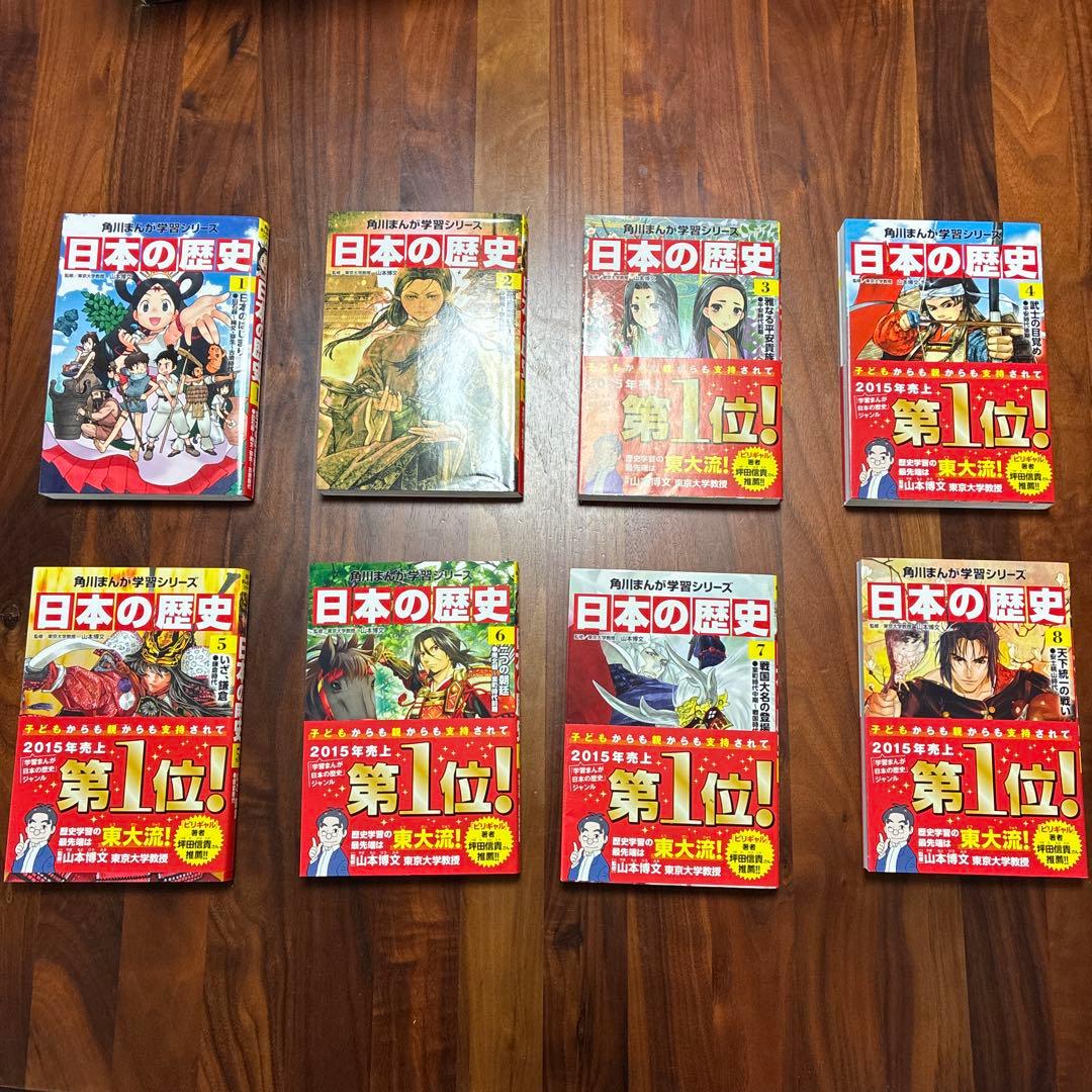 角川まんが学習シリーズ 日本の歴史 全15巻セット 箱付き 書き込みなし学習漫画