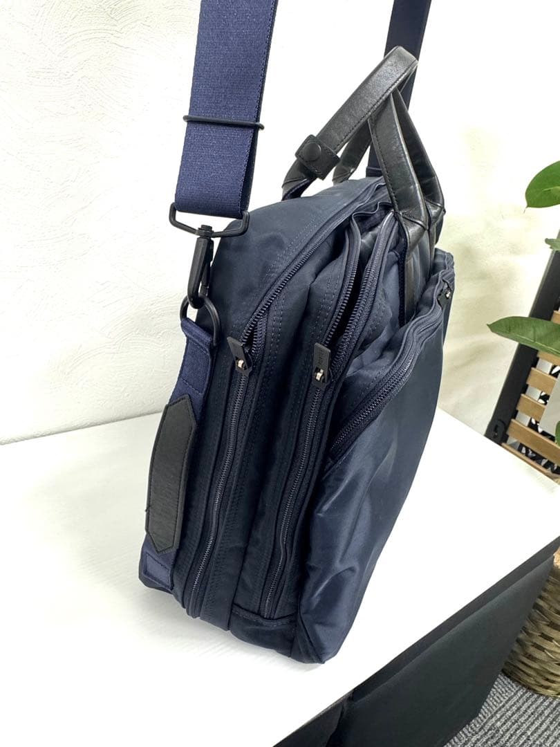 【美品 】PORTER TIME タイム 3WAY ネイビー ビジネスバッグ