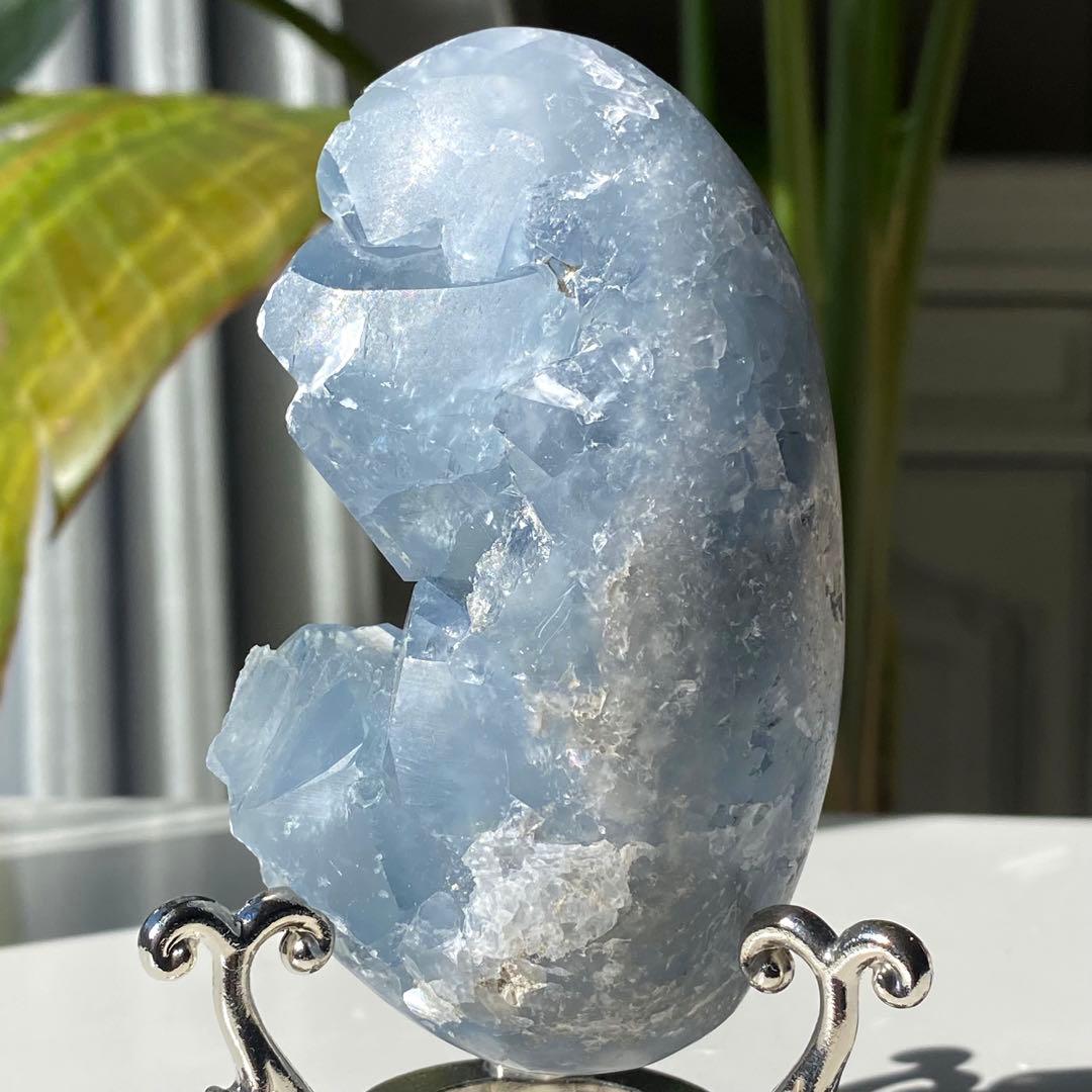 【 天然石 セレスタイト 原石　天青石　クラスター 】