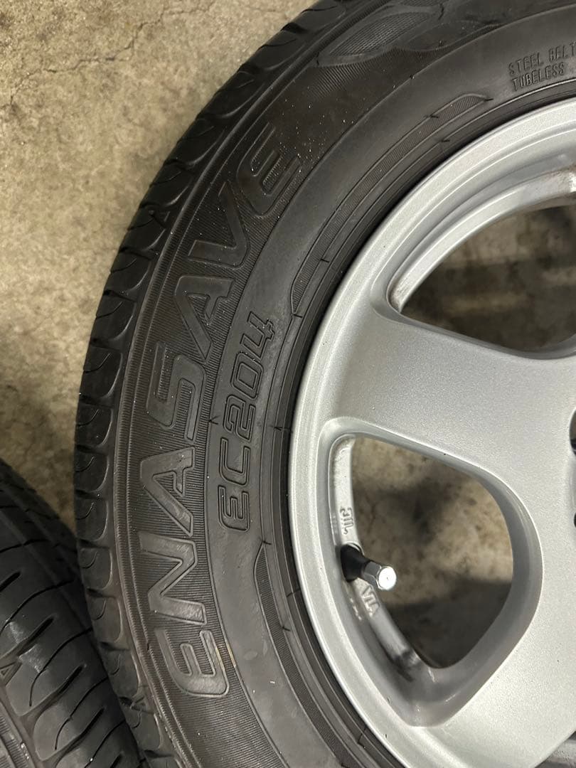 送料無料　145/80R13 日産モコから取外　純正アルミセット