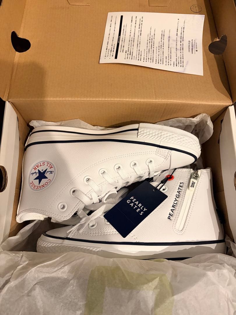 パーリーゲイツ　コンバース　コラボ　ハイカット　スニーカー　ゴルフ