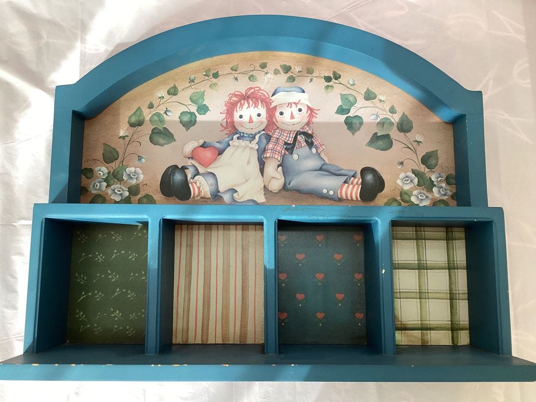 ラガディ・アン&アンディ　カントリー雑貨　収納棚　アンティーク　トールペイント風