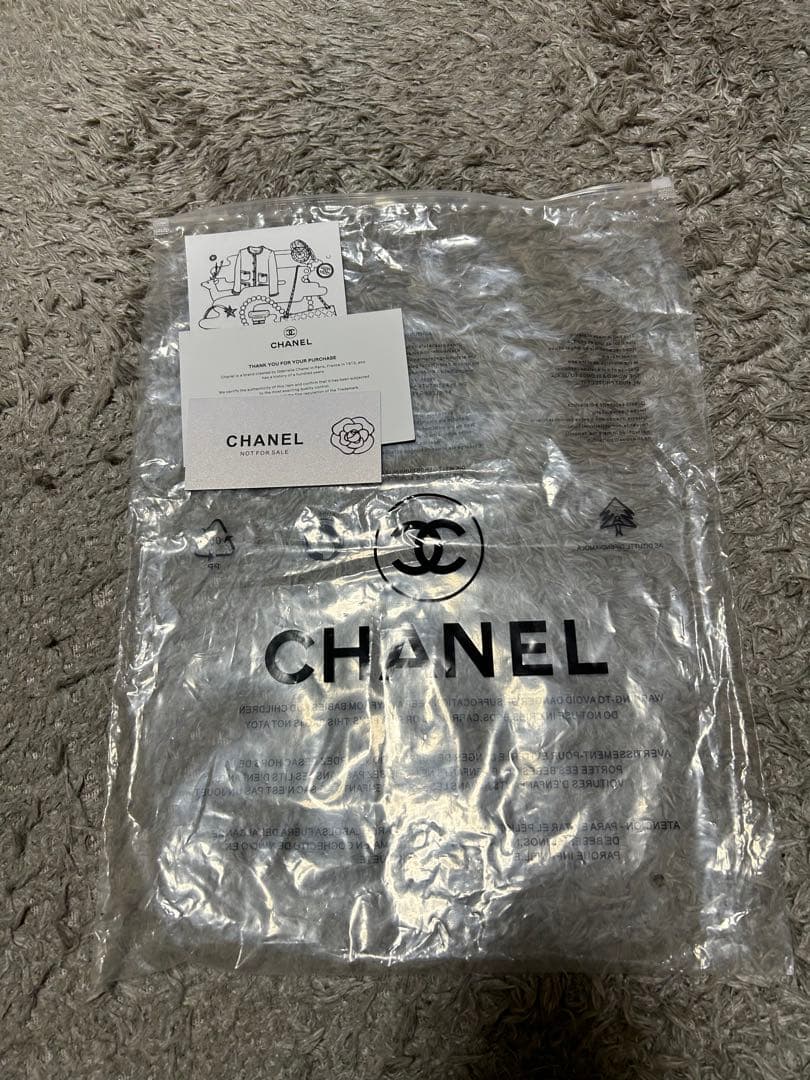 シャネル　ビューティーバッグ　ノベルティ　 ツィード　スパンコール　ブルー